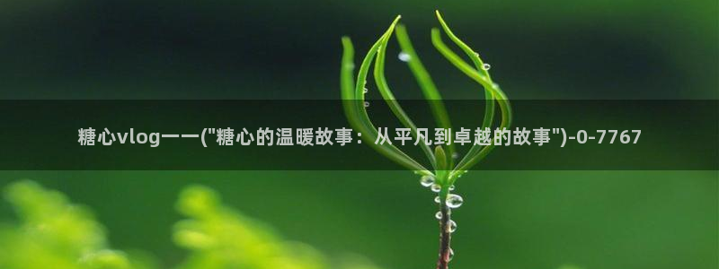 糖心vlog主角：糖心vlog一一(\